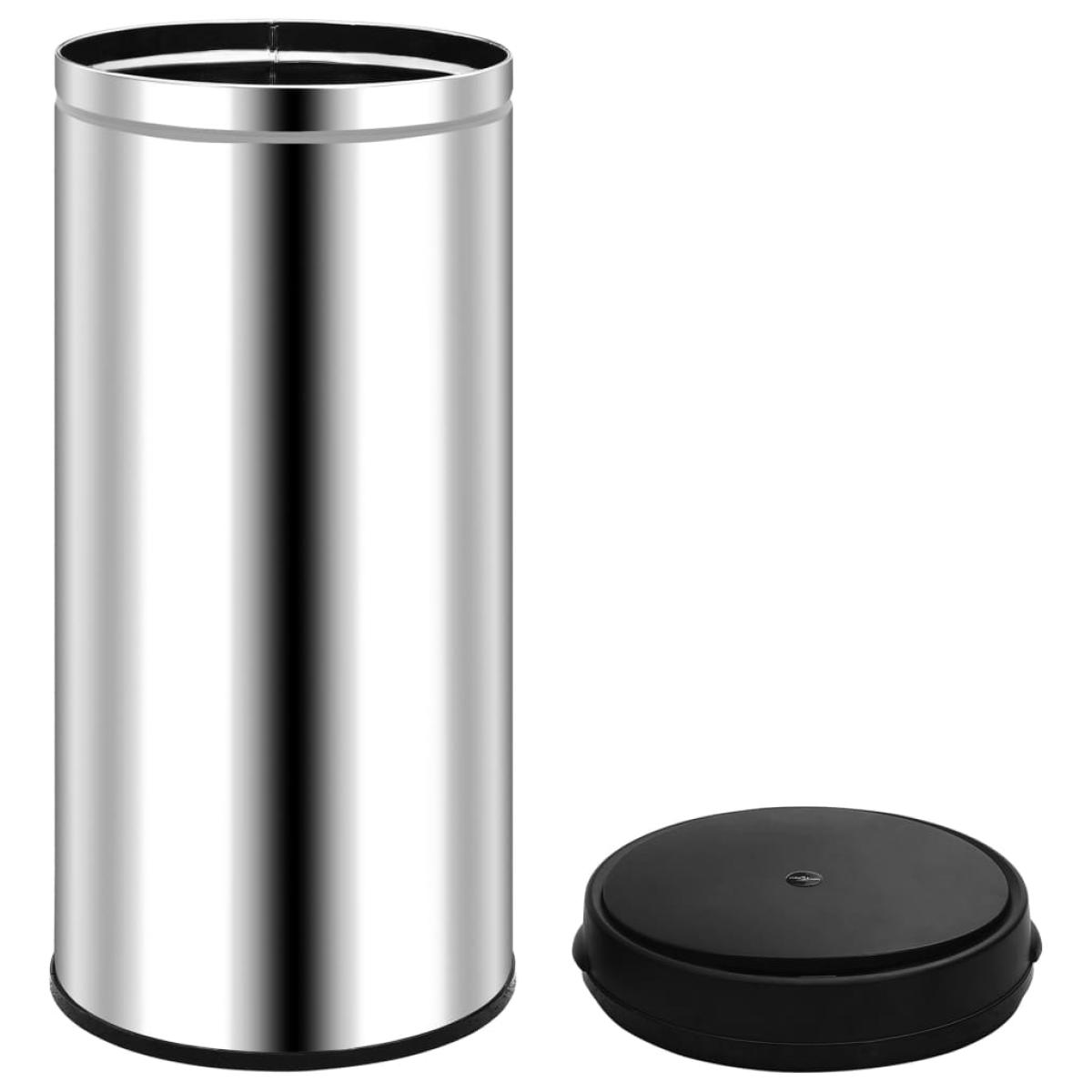 Cubo de basura con sensor automático 80 L acero inoxidable