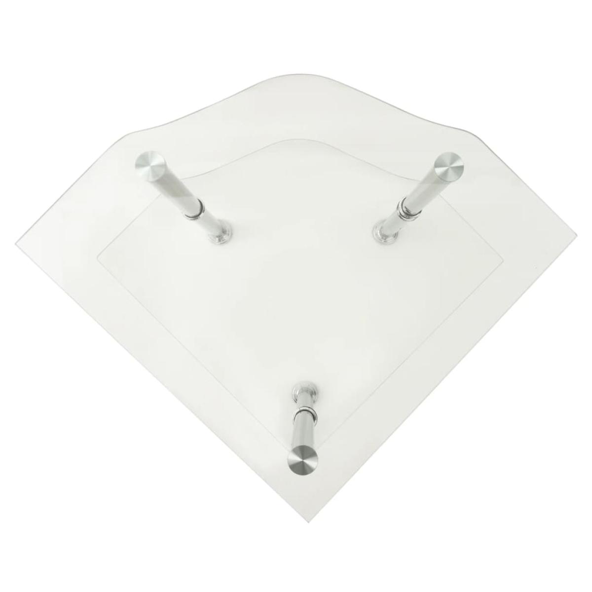 Mesa auxiliar de ordenador vidrio transparente 38x38x50 cm