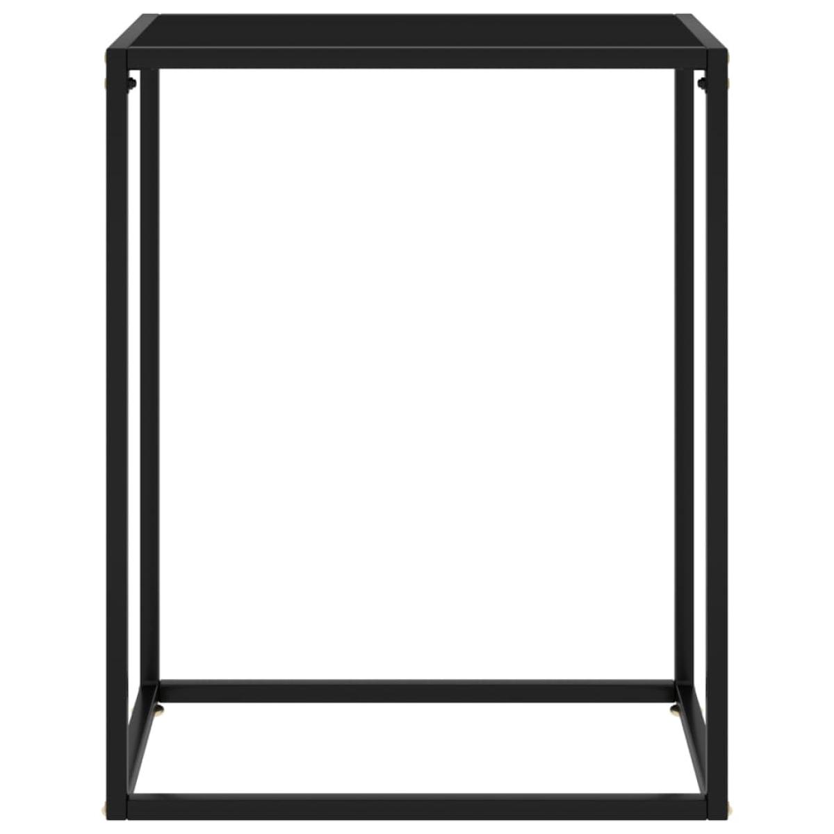 Mesa consola vidrio templado negro 60x35x75 cm