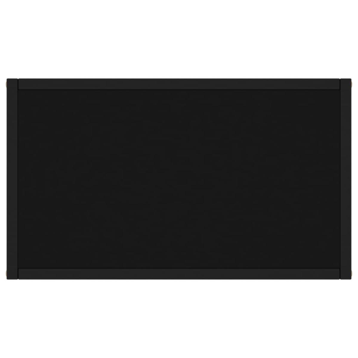 Mesa consola vidrio templado negro 60x35x75 cm