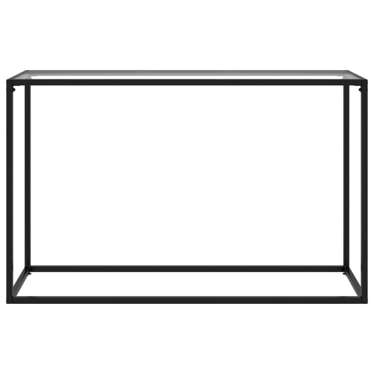 Mesa consola vidrio templado transparente 120x35x75 cm