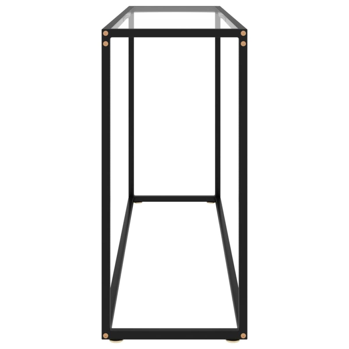 Mesa consola vidrio templado transparente 120x35x75 cm