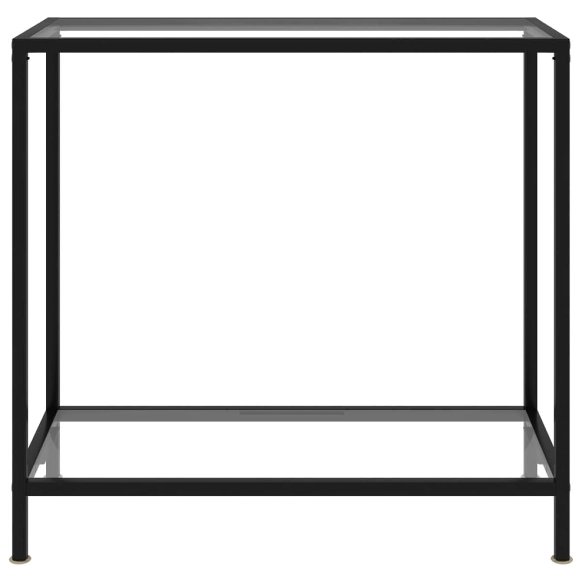 Mesa de consola transparente vidrio templado 80x35x75 cm