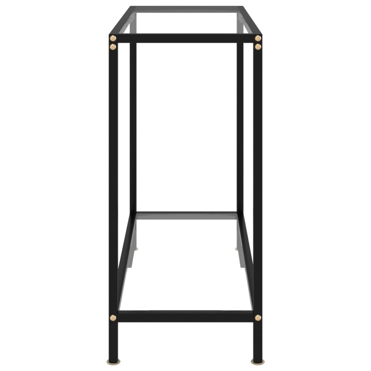Mesa de consola transparente vidrio templado 80x35x75 cm