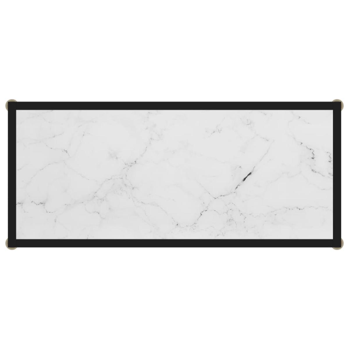 Mesa de consola blanco vidrio templado 80x35x75 cm