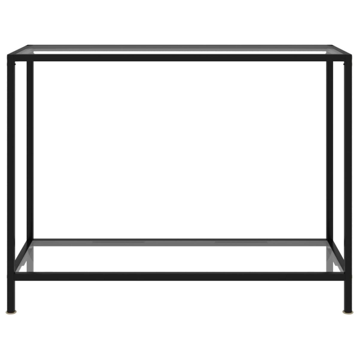 Mesa de consola transparente vidrio templado 100x35x75 cm
