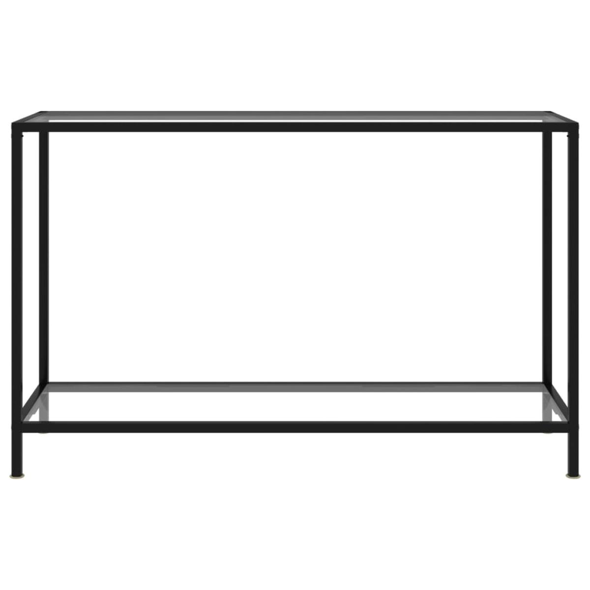 Mesa de consola transparente vidrio templado 120x35x75 cm