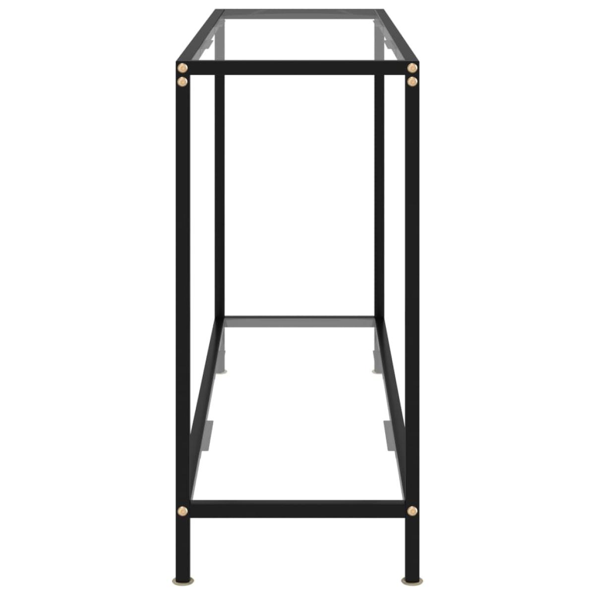 Mesa de consola transparente vidrio templado 120x35x75 cm