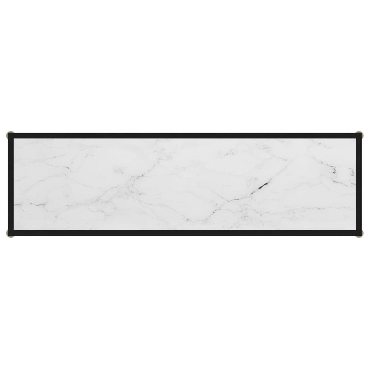 Mesa de consola blanco vidrio templado 120x35x75 cm 