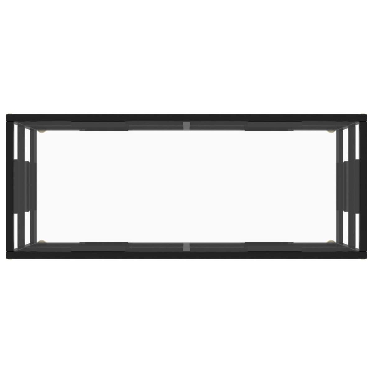 Mueble para TV de vidrio templado negro 100x40x40 cm