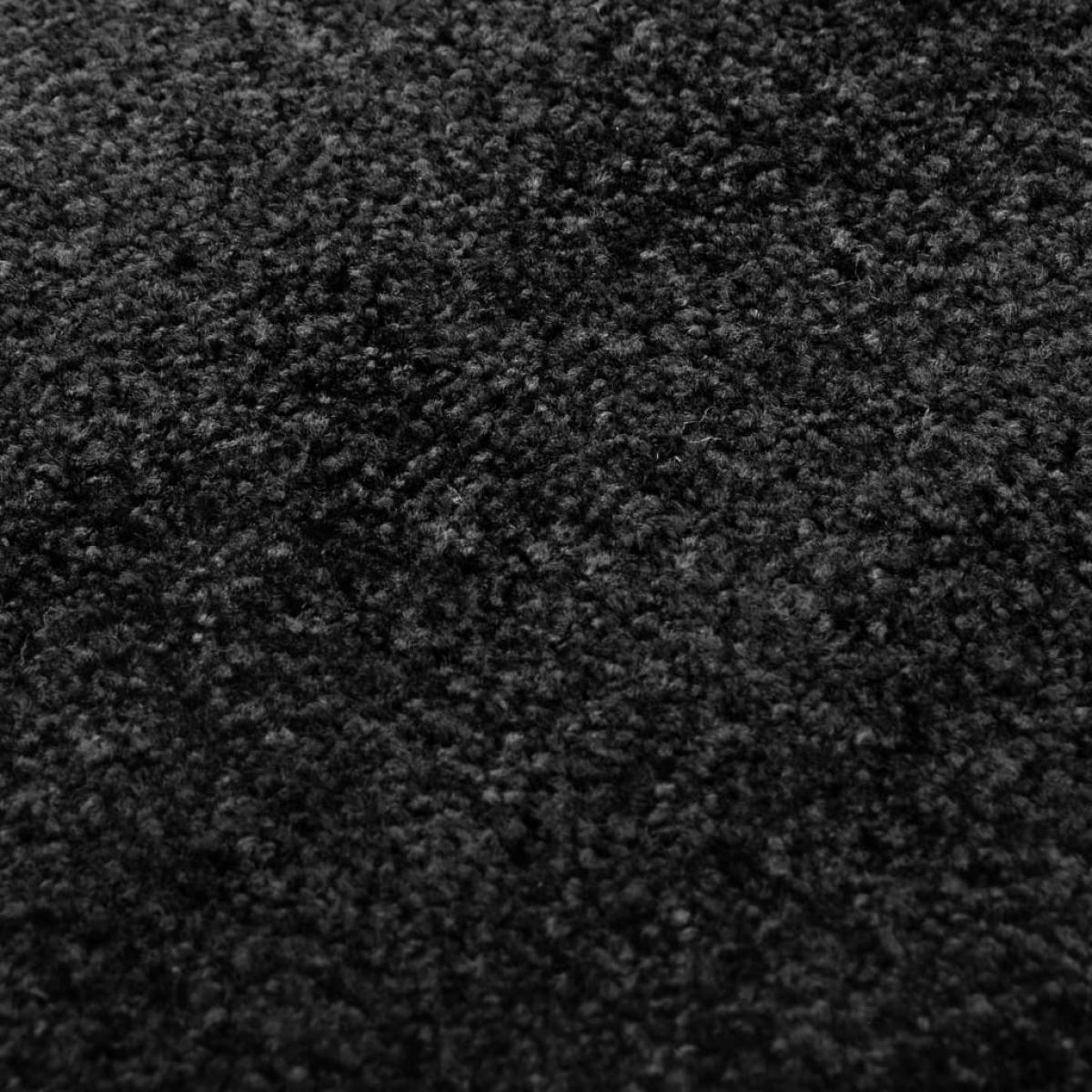 Felpudo lavable negro 90x120 cm