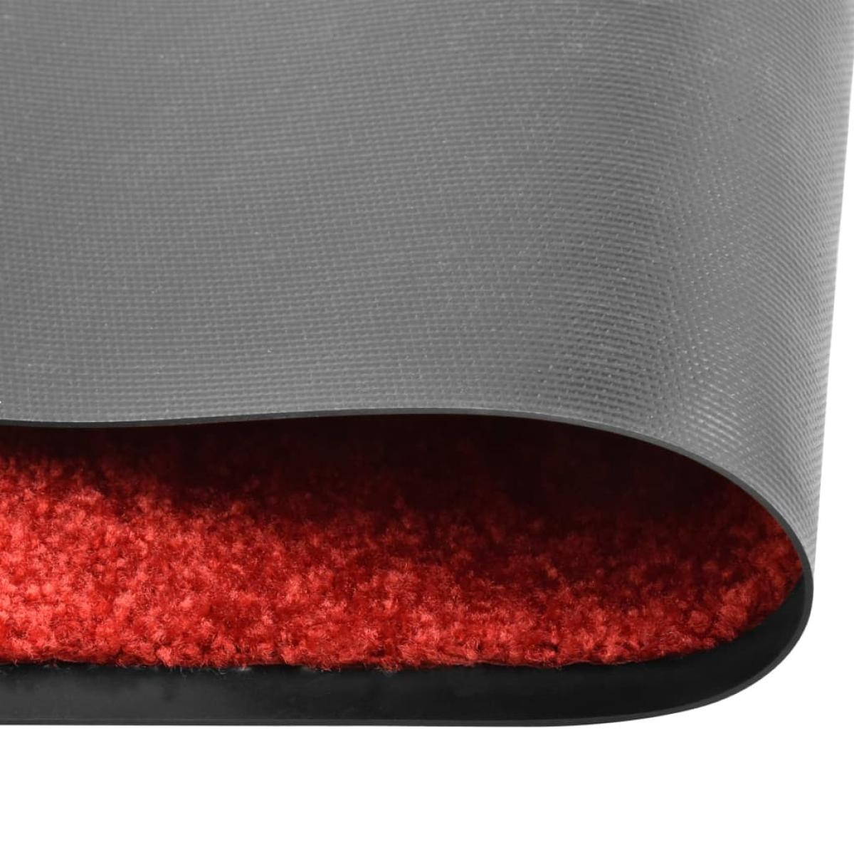 Felpudo lavable rojo 90x120 cm
