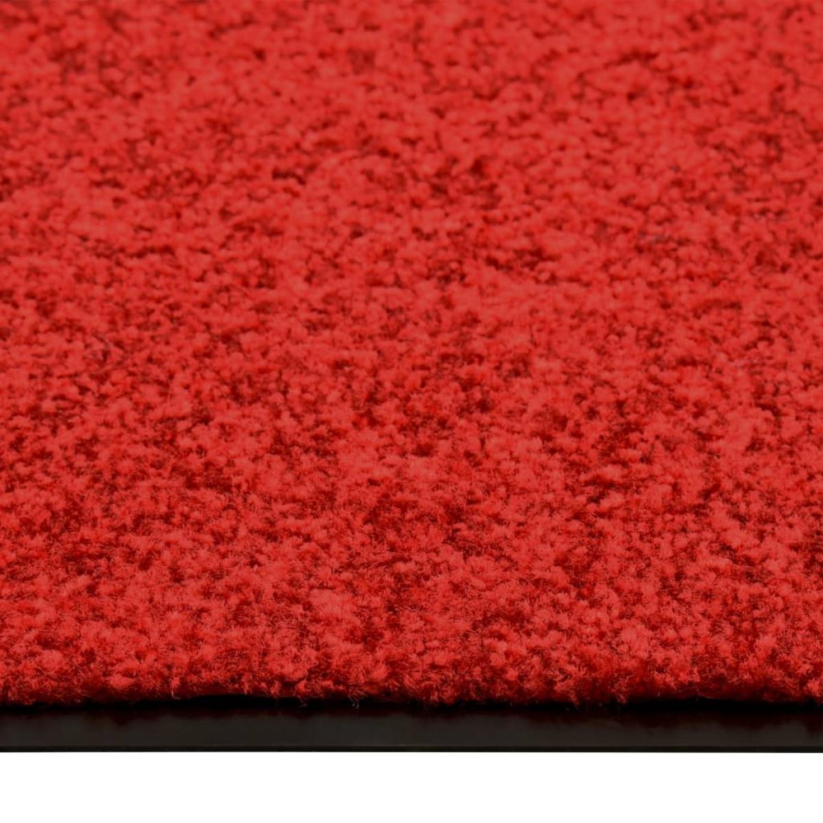 Felpudo lavable rojo 90x120 cm