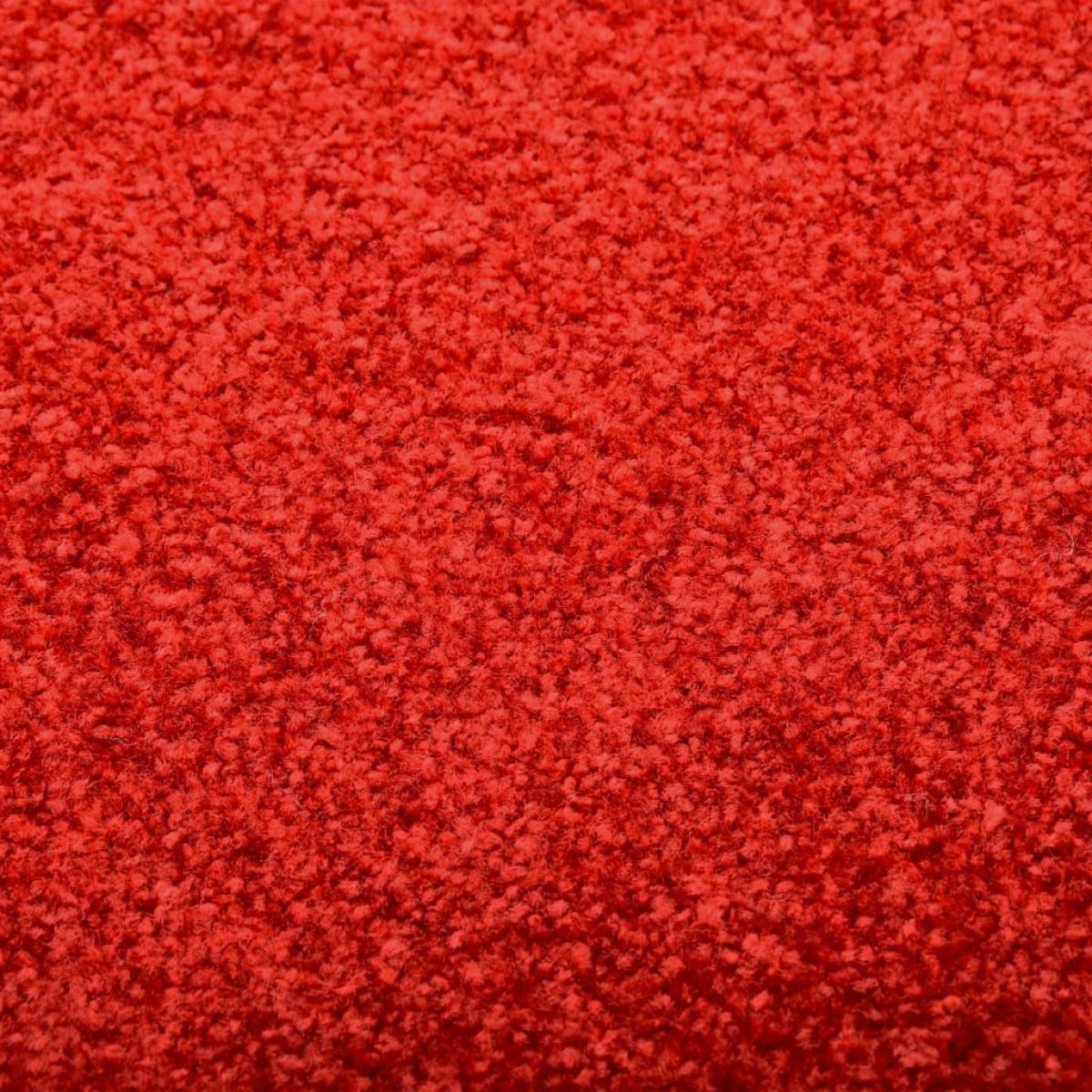 Felpudo lavable rojo 90x120 cm