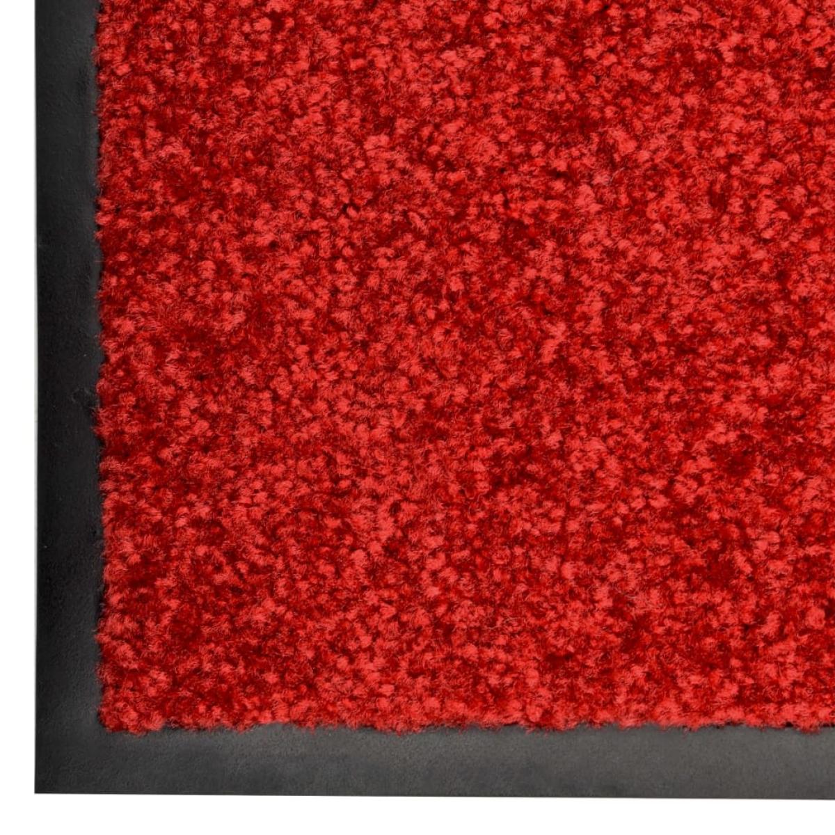 Felpudo lavable rojo 90x120 cm