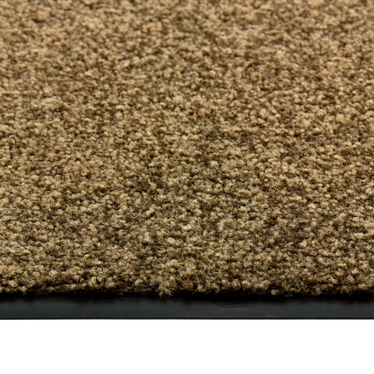 Felpudo lavable marrón 60x180 cm