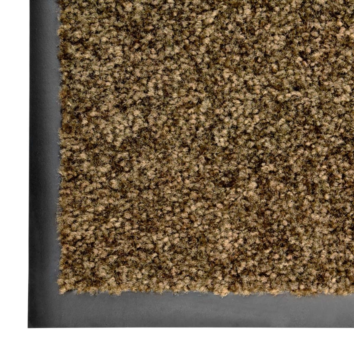 Felpudo lavable marrón 60x180 cm