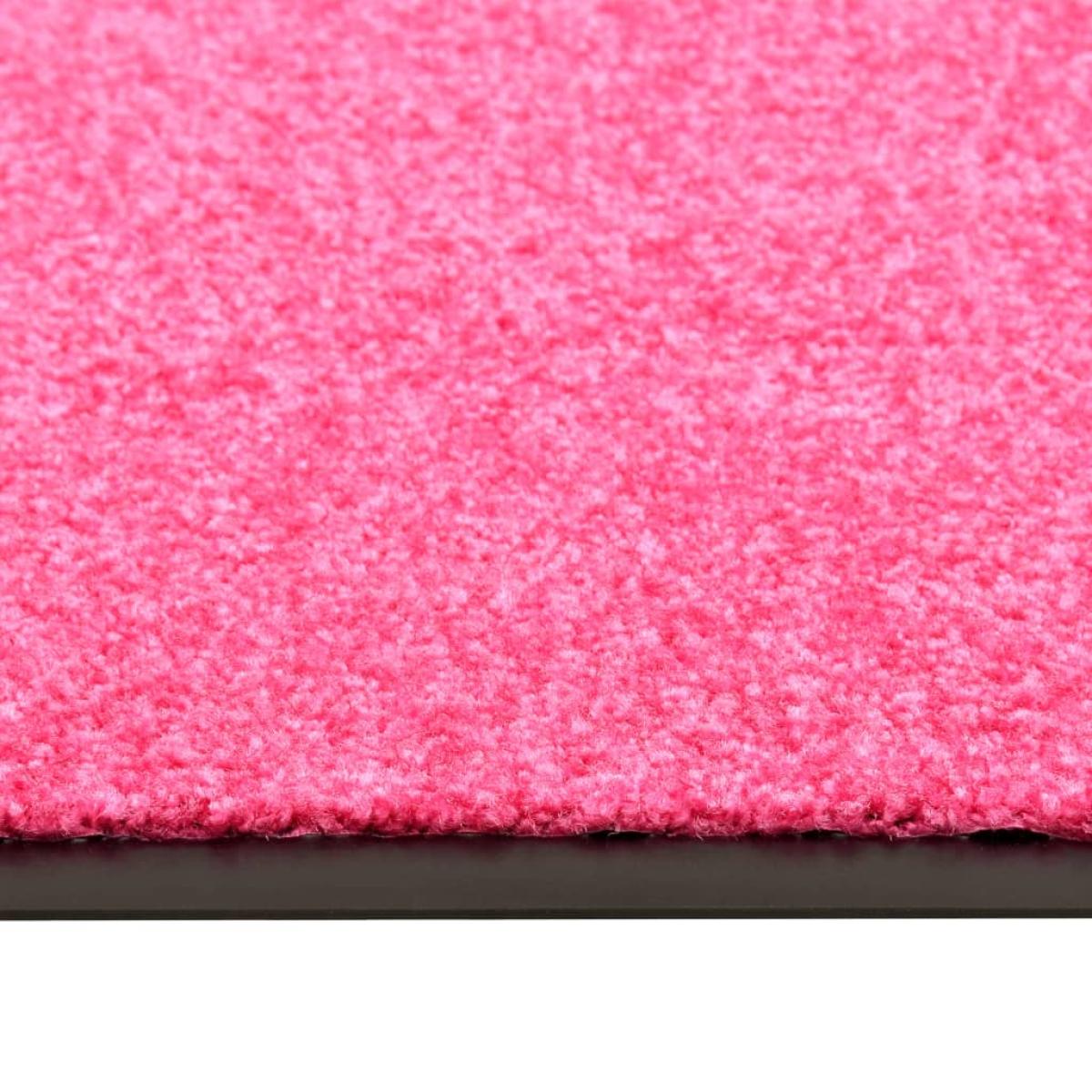Felpudo lavable rosa 60x90 cm