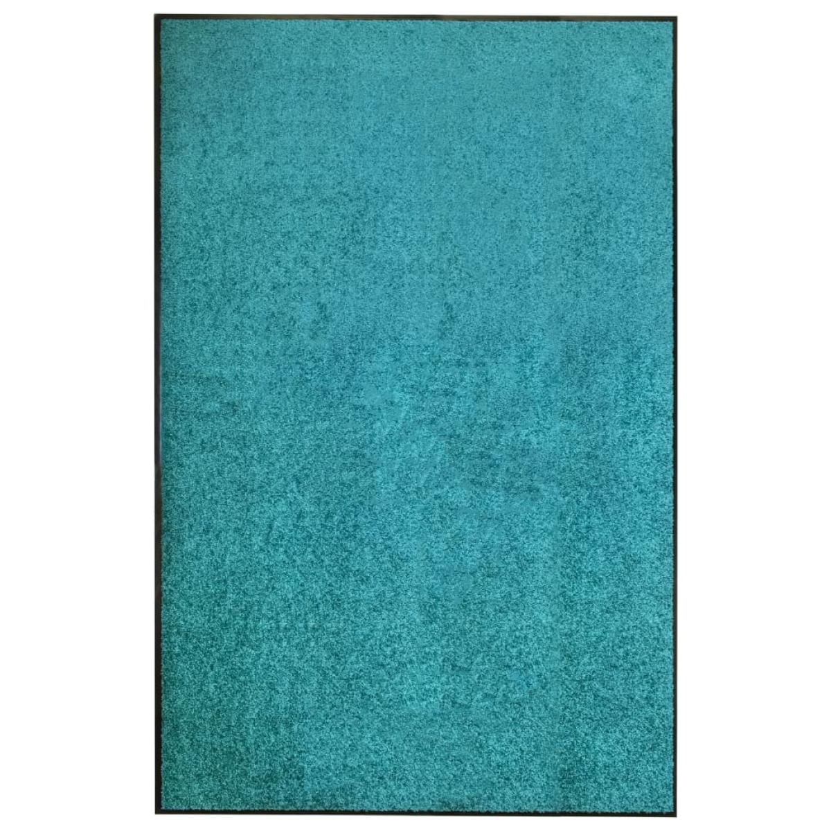 Felpudo lavable azul cian 120x180 cm