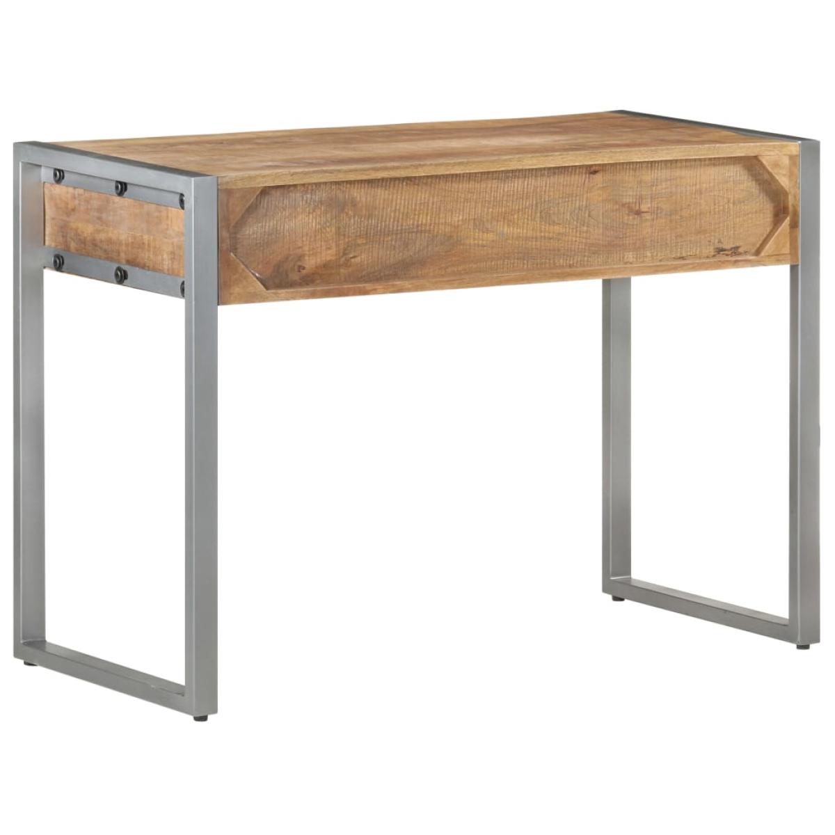 Escritorio de madera de mango rugosa 108x50x75 cm