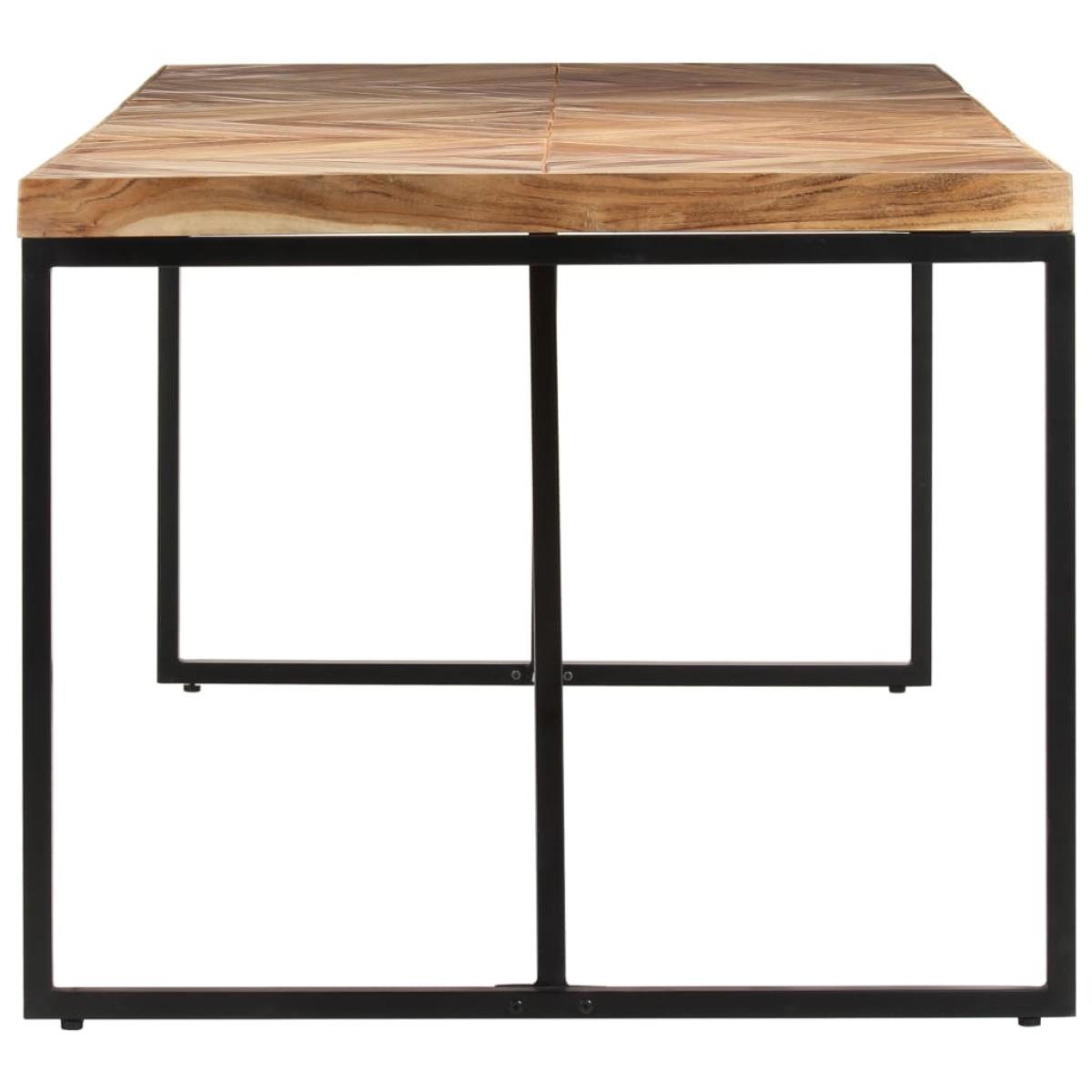 Mesa de comedor de madera maciza de acacia y mango 180x90x76 cm