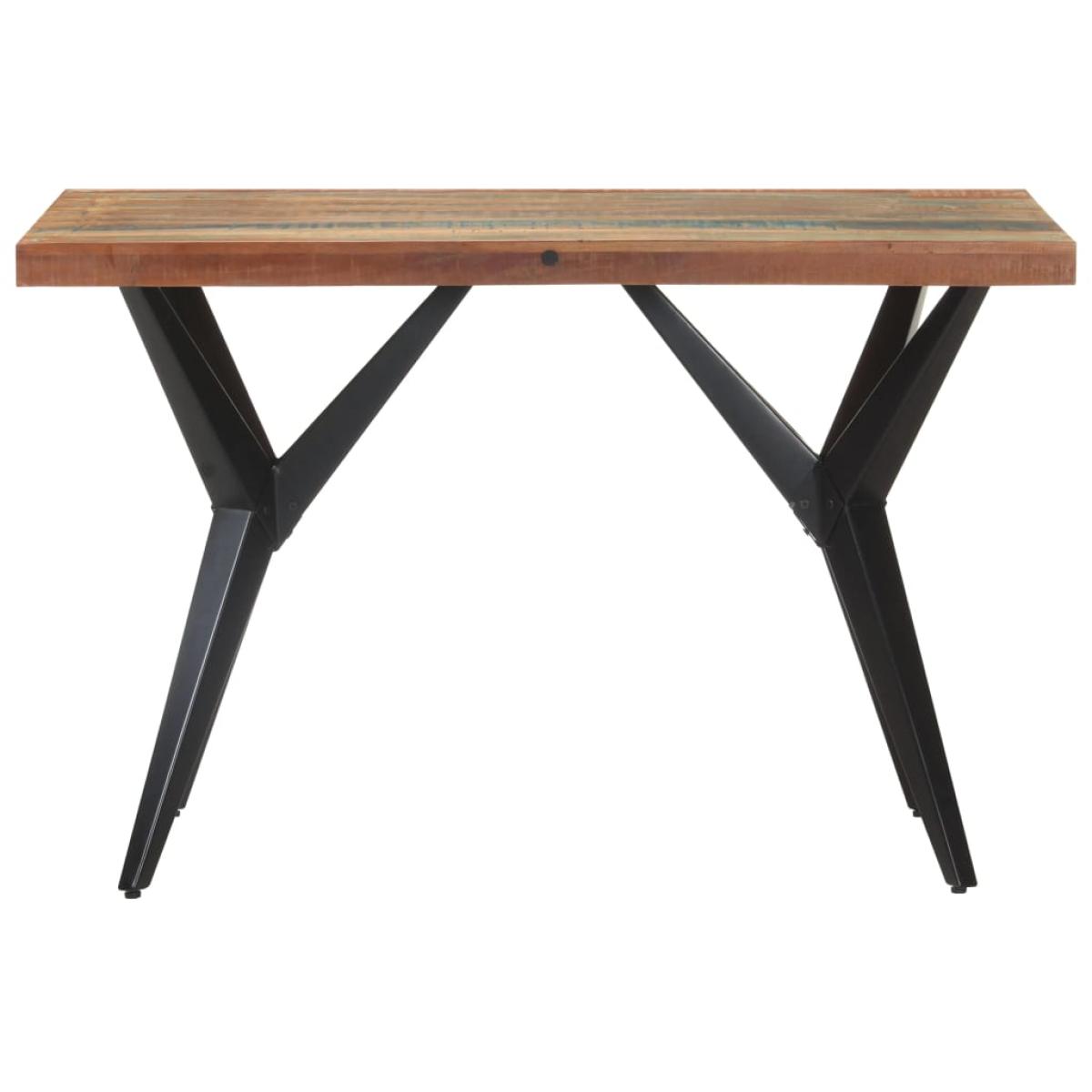 Mesa de comedor de madera maciza reciclada 120x60x76 cm