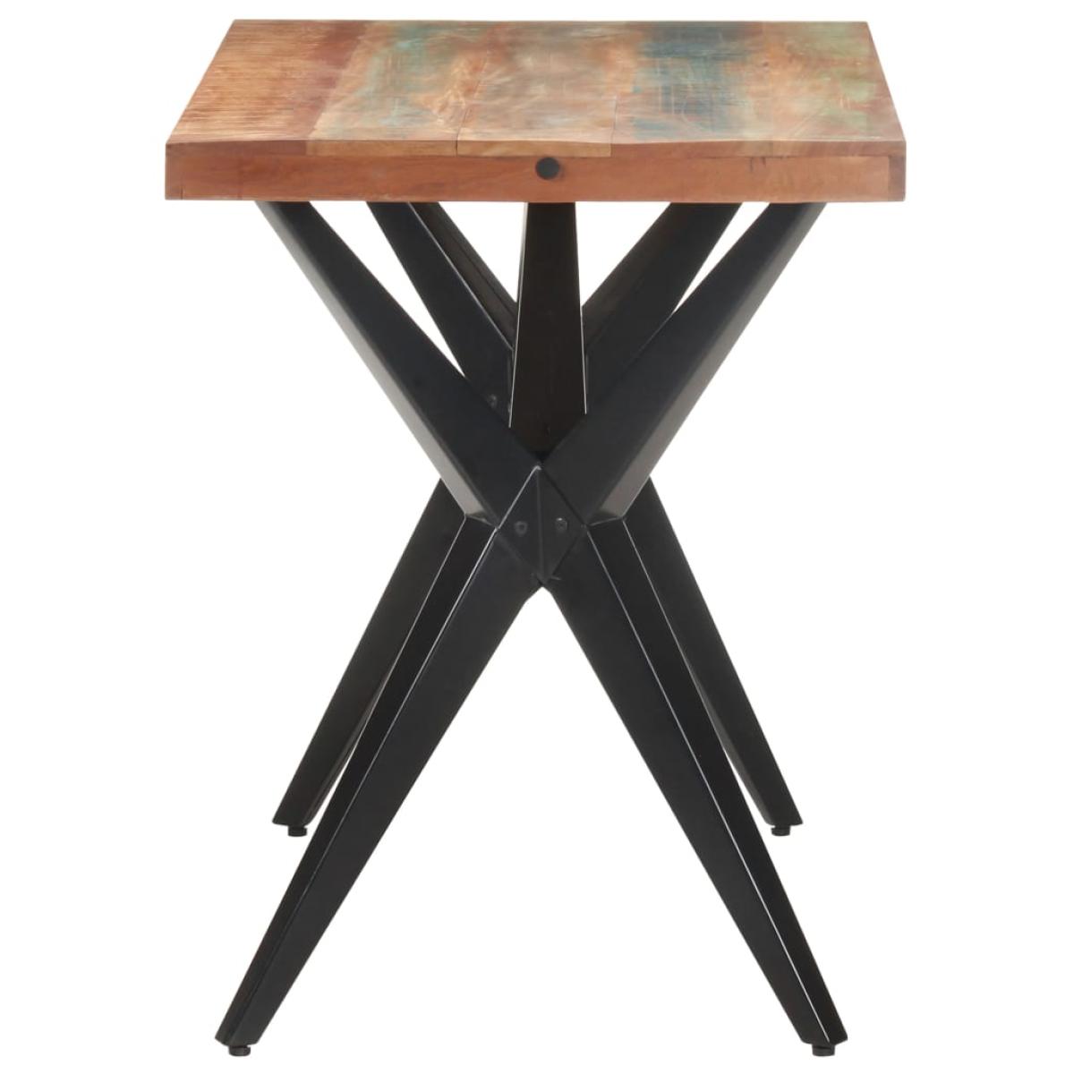 Mesa de comedor de madera maciza reciclada 120x60x76 cm