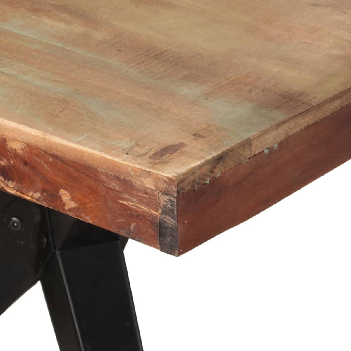 Mesa de comedor de madera maciza reciclada 200x90x76 cm