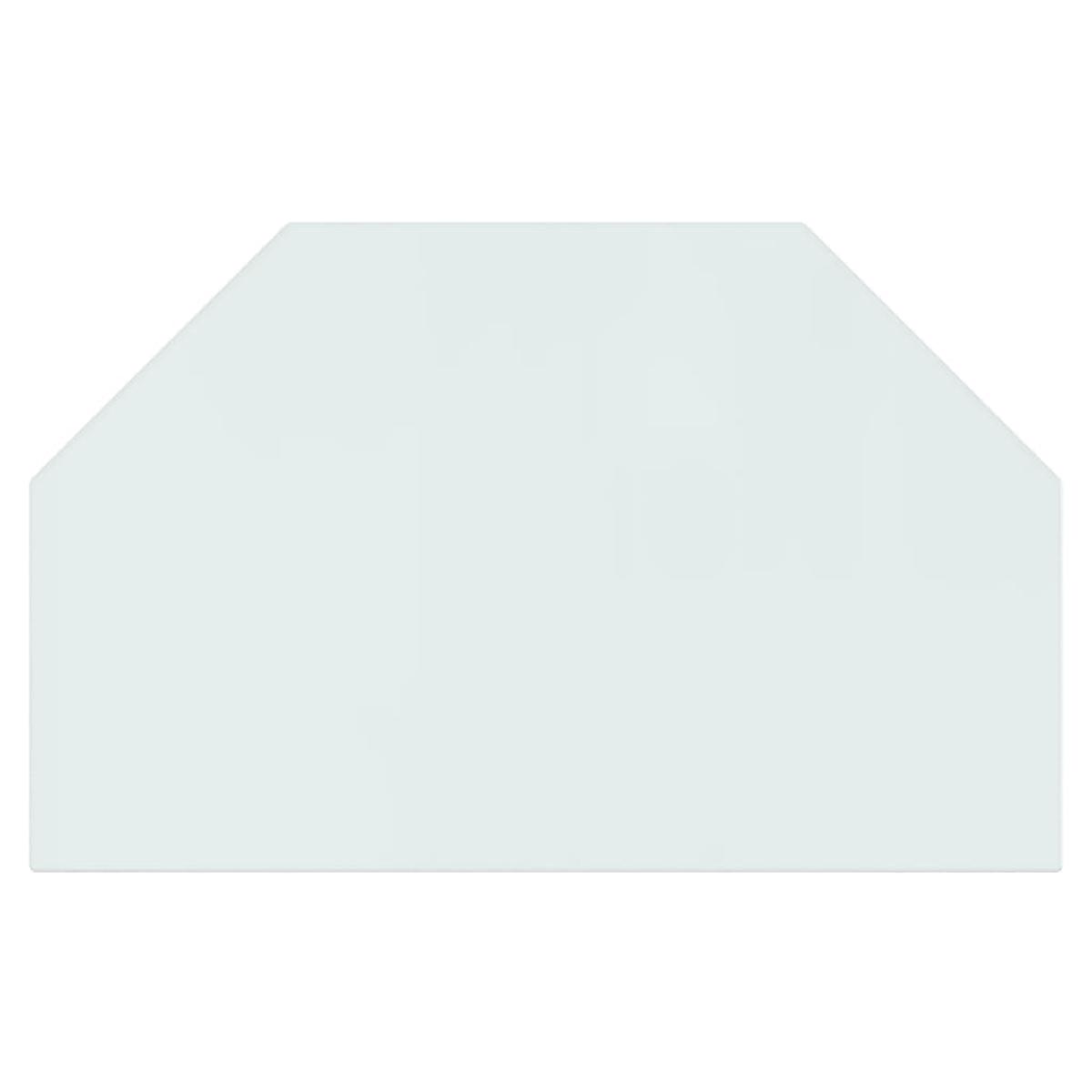 Placa de vidrio para chimenea hexagonal 80x50 cm