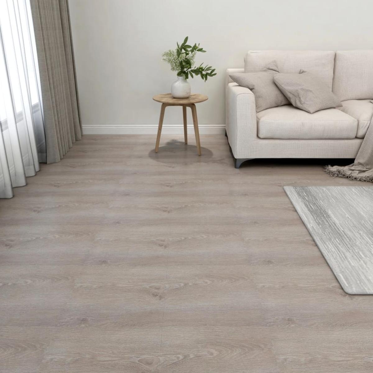 Lamas para suelo autoadhesivas 55 piezas PVC 5,11 m² gris taupe