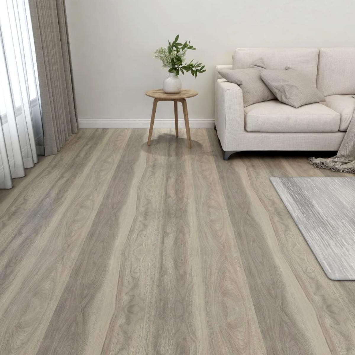 Lamas para suelo autoadhesivas 55 piezas PVC 5,11 m² gris taupe
