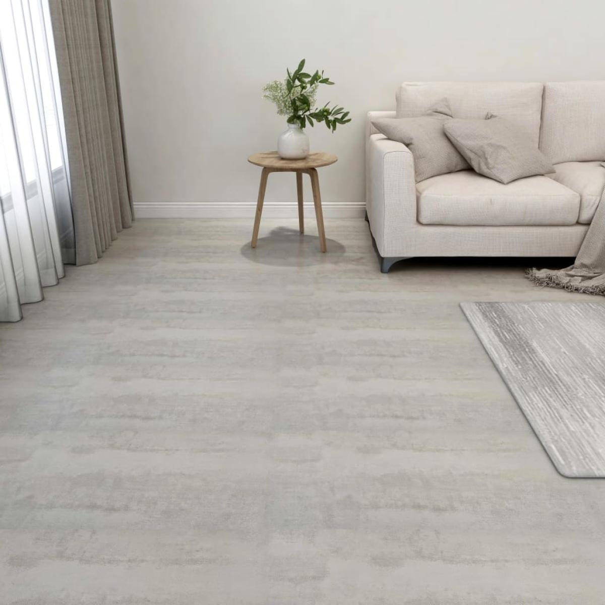 Lamas para suelo autoadhesivas 55 piezas PVC 5,11 m² gris claro