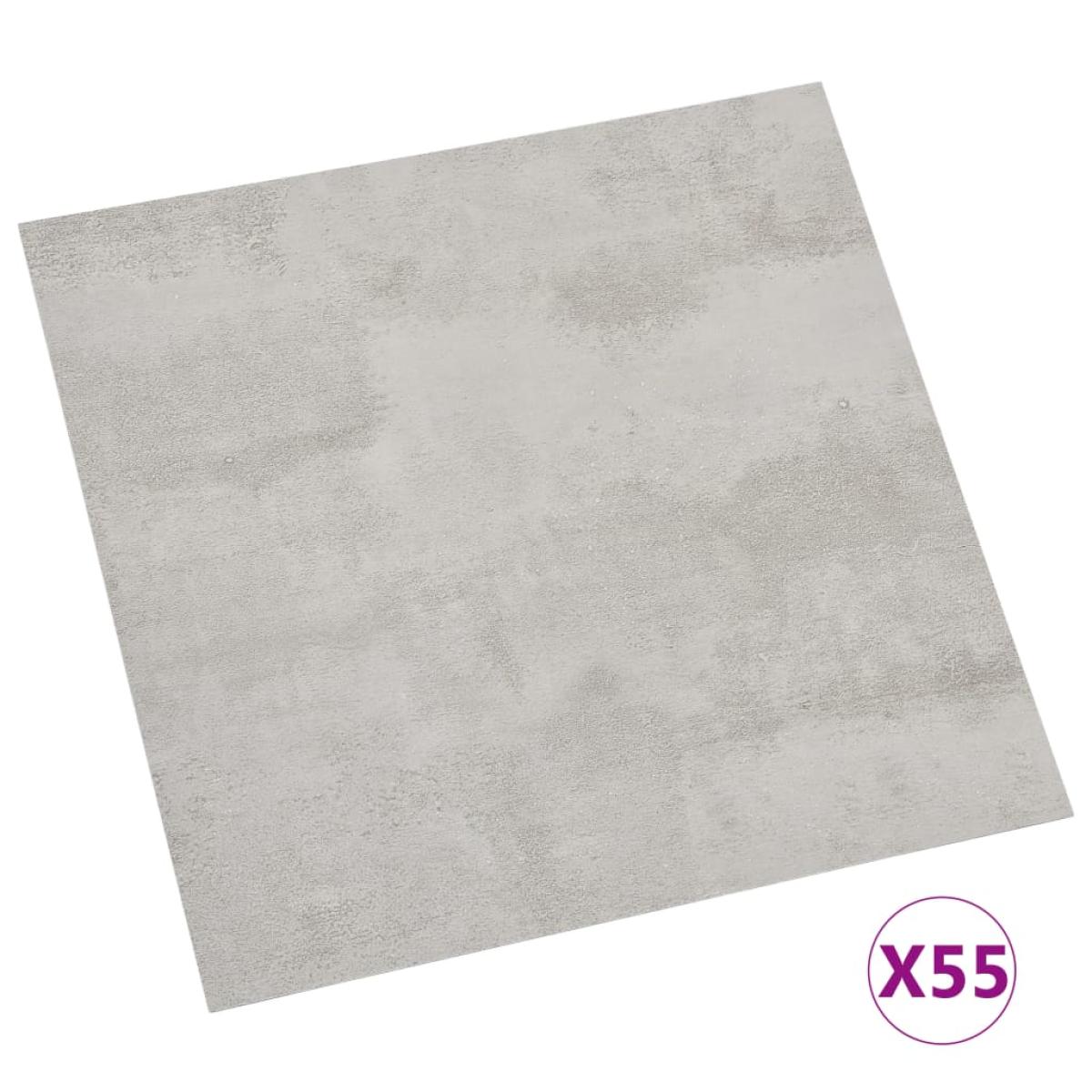 Lamas para suelo autoadhesivas 55 piezas PVC 5,11 m² gris claro