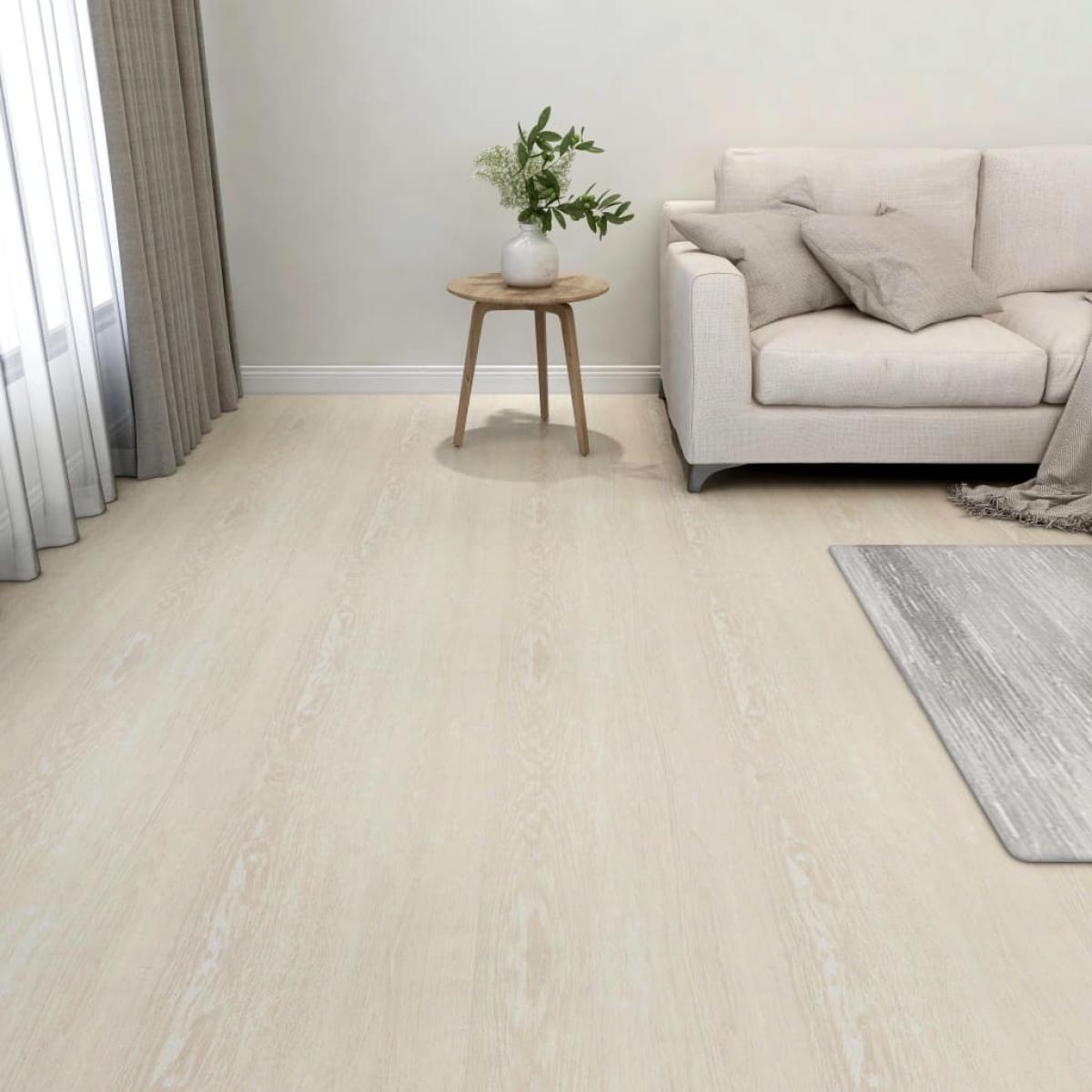 Lamas para suelo autoadhesivas 55 piezas PVC 5,11 m² beige