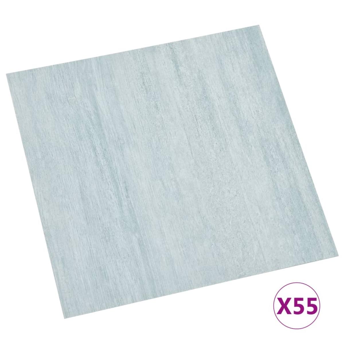 Lamas para suelo autoadhesivas 55 piezas PVC 5,11 m² verde