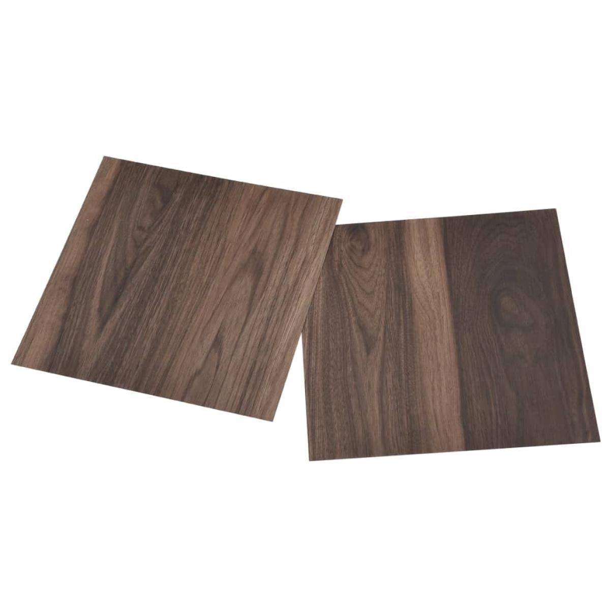 Lamas para suelo autoadhesivas 55 uds PVC 5,11 m² marrón oscuro