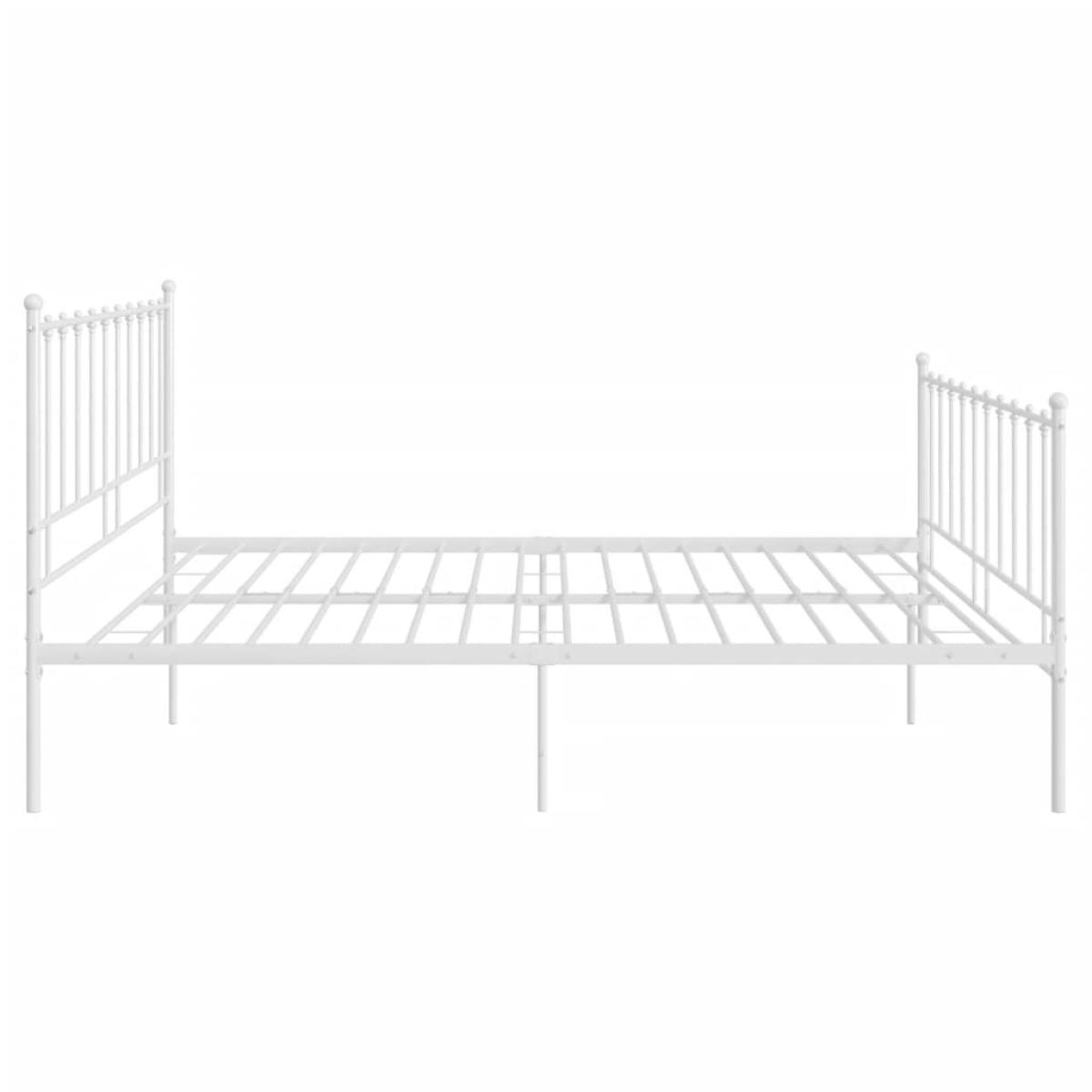 Estructura de cama de metal blanco 200x200 cm
