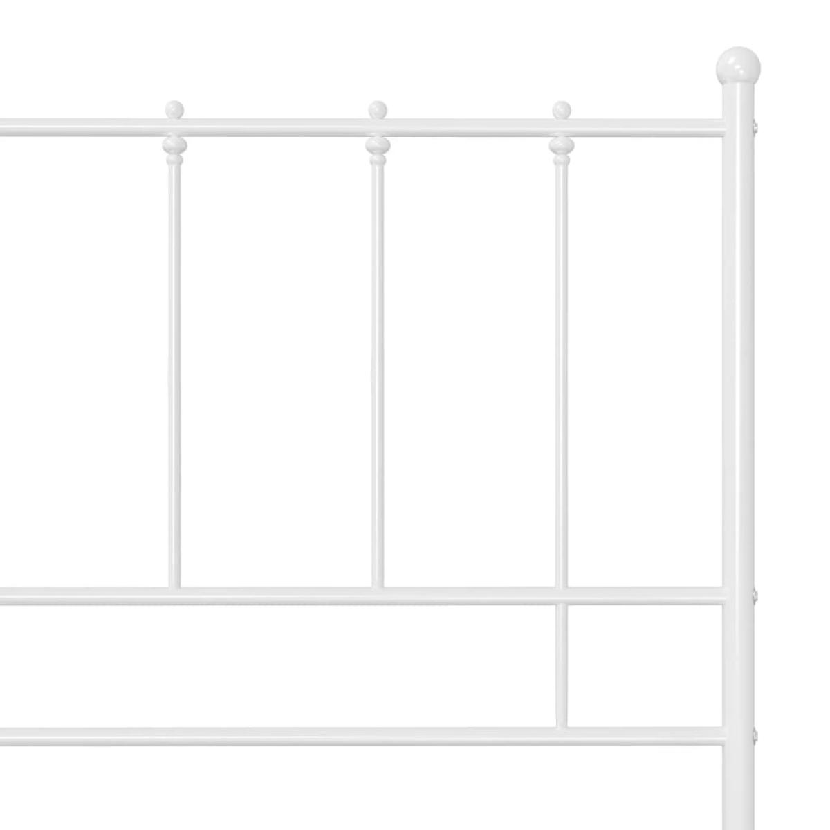 Estructura de cama de metal blanco 200x200 cm