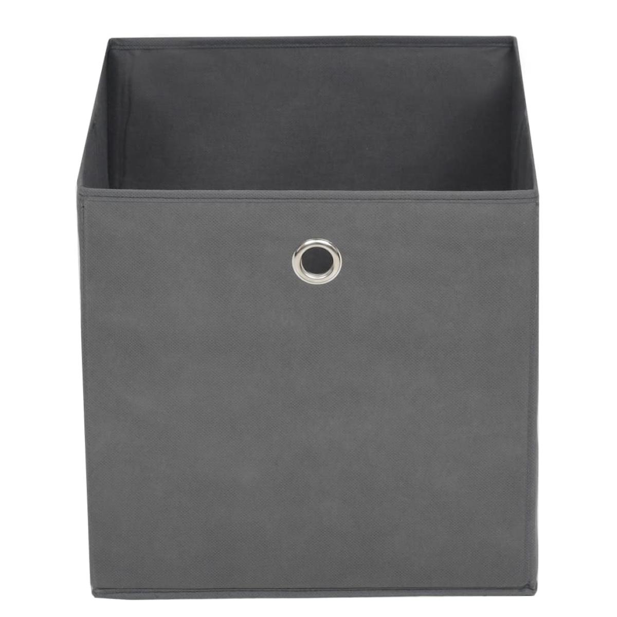 Cajas de almacenaje 4 uds textil no tejido 28x28x28 cm gris