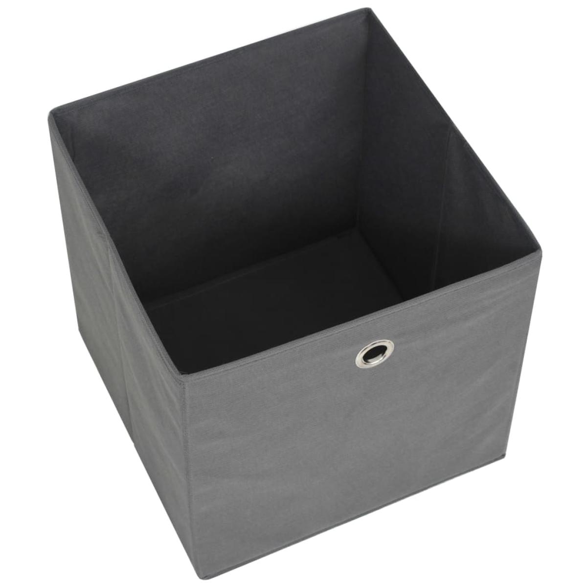 Cajas de almacenaje 4 uds textil no tejido 28x28x28 cm gris