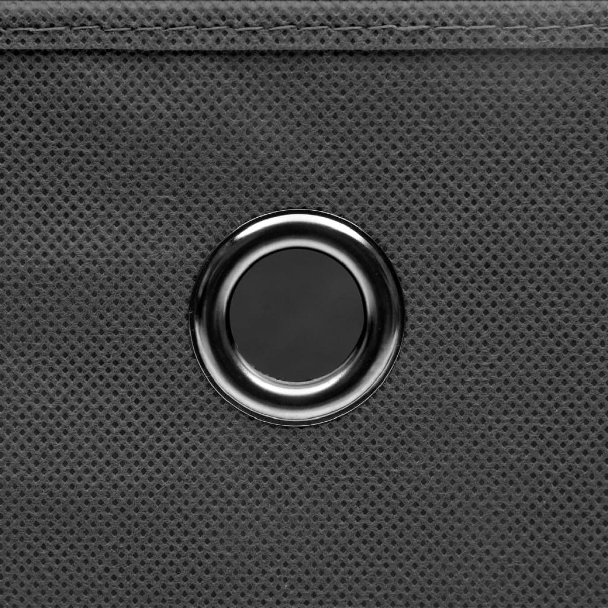 Cajas de almacenamiento con tapas 4 uds 28x28x28 cm gris