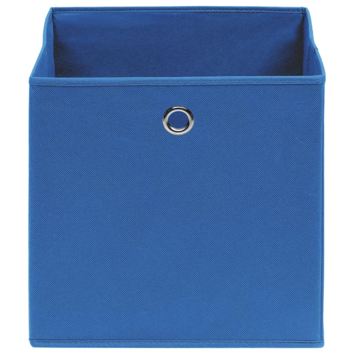 Cajas de almacenaje 10 uds textil no tejido 28x28x28 cm azul