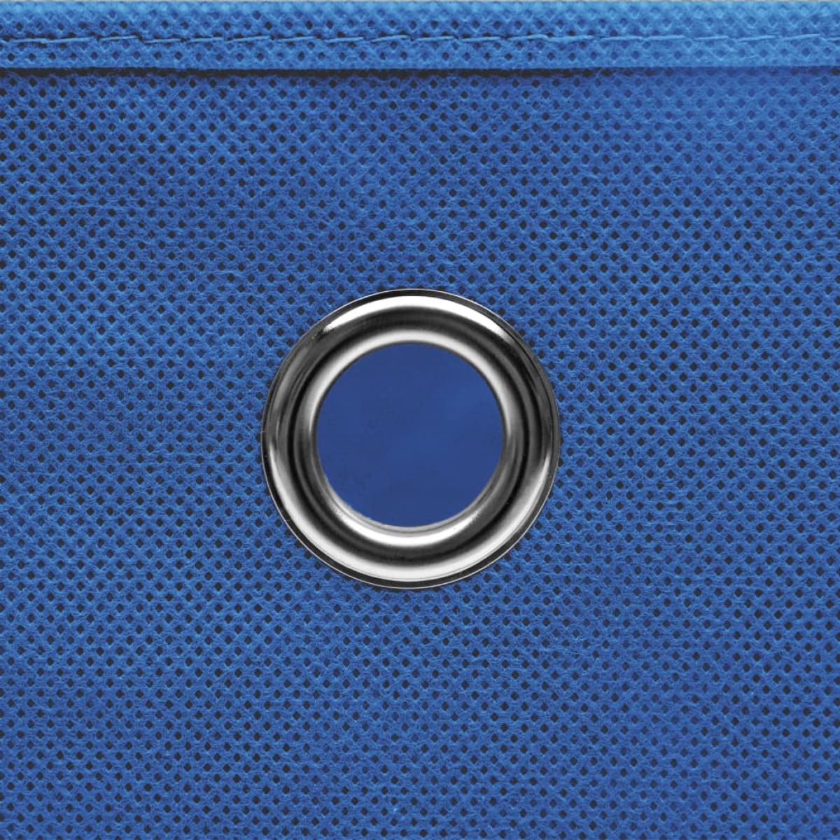 Cajas de almacenaje 10 uds textil no tejido 28x28x28 cm azul