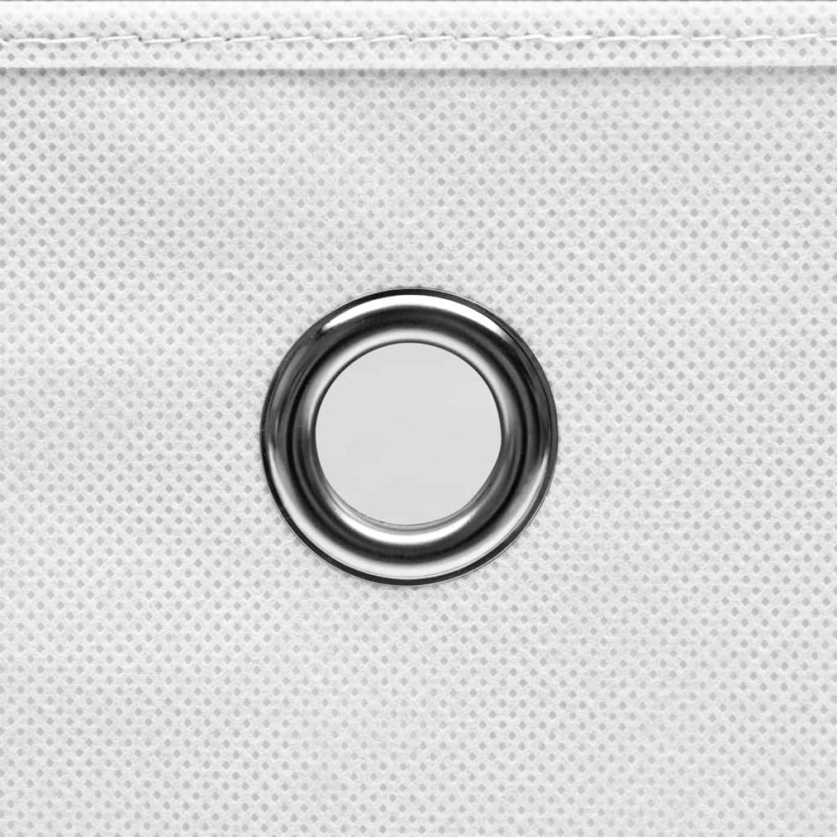 Cajas de almacenaje 10 uds textil no tejido 28x28x28 cm blanco