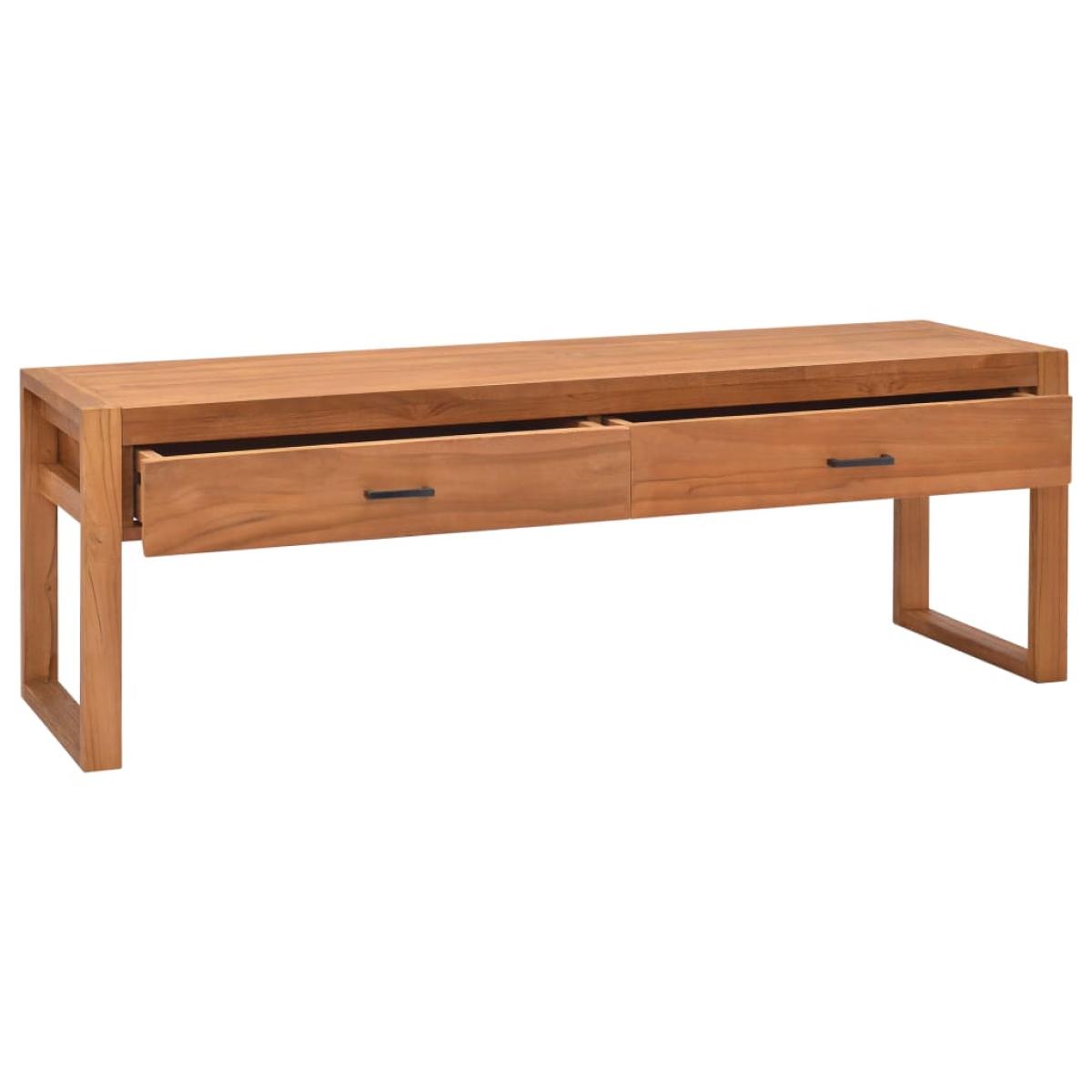Mueble para TV de madera reciclada de teca 140x40x45 cm