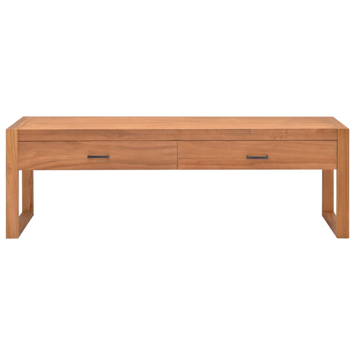 Mueble para TV de madera reciclada de teca 140x40x45 cm
