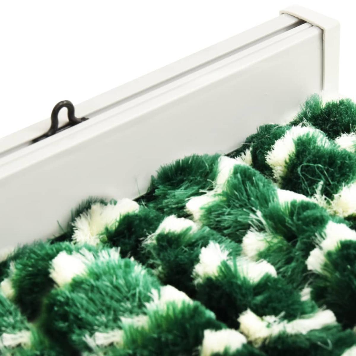Cortina mosquitera chenilla verde y blanco 100x220 cm