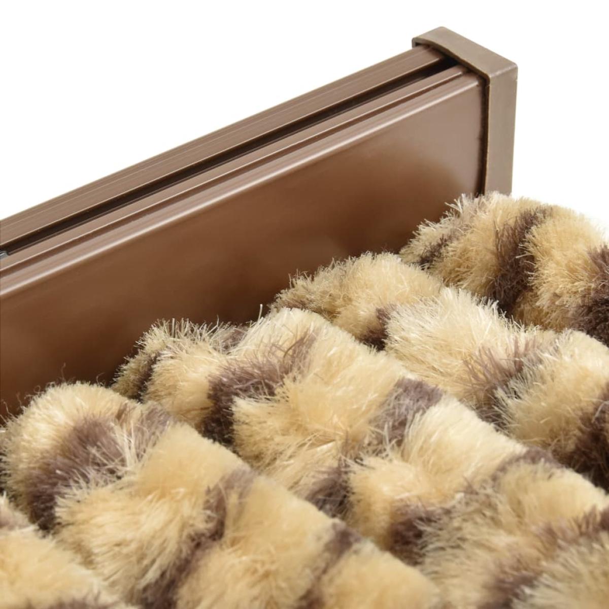 Cortina mosquitera beige y marrón chenilla 90x220 cm 