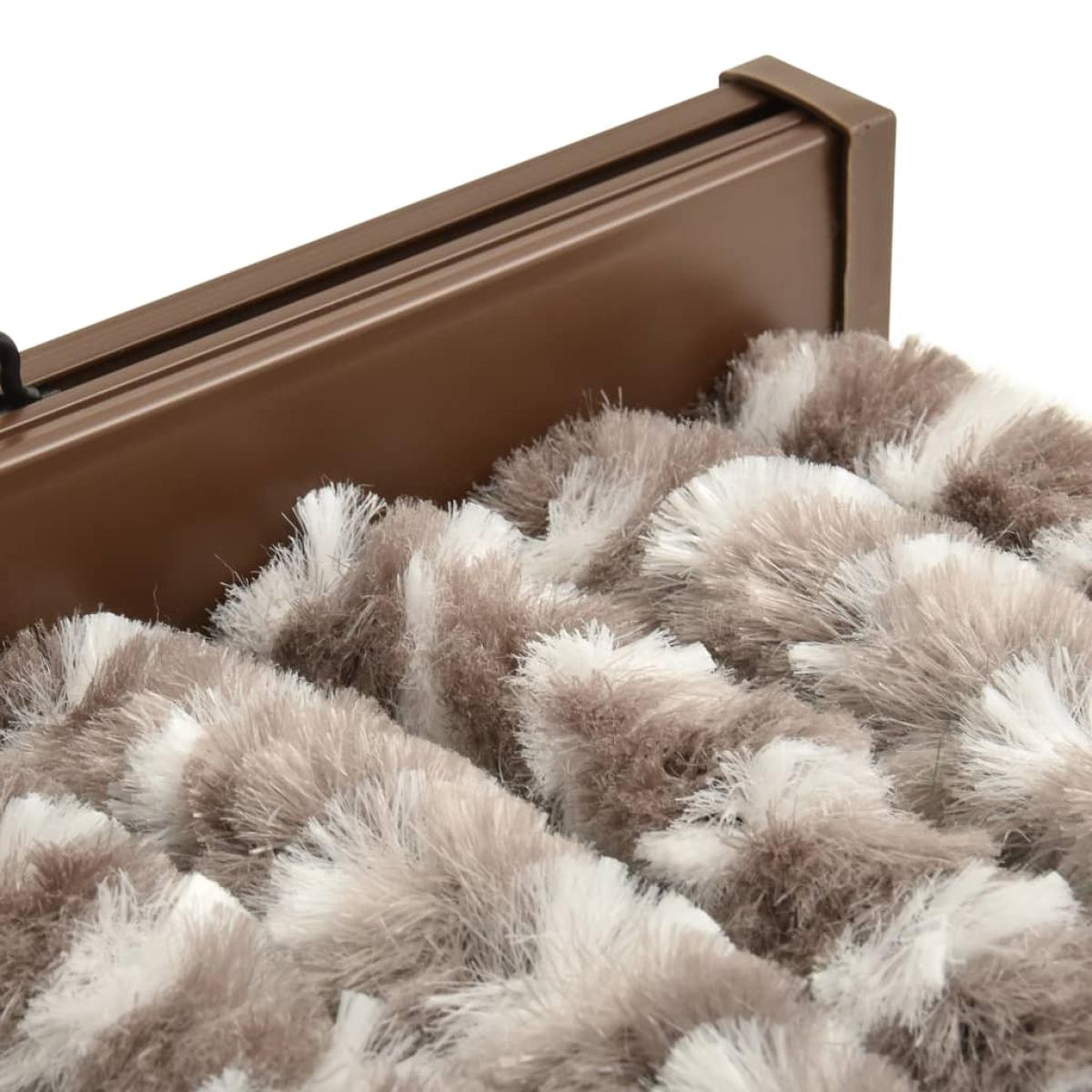 Cortina mosquitera chenilla gris taupe y blanco 100x220 cm 