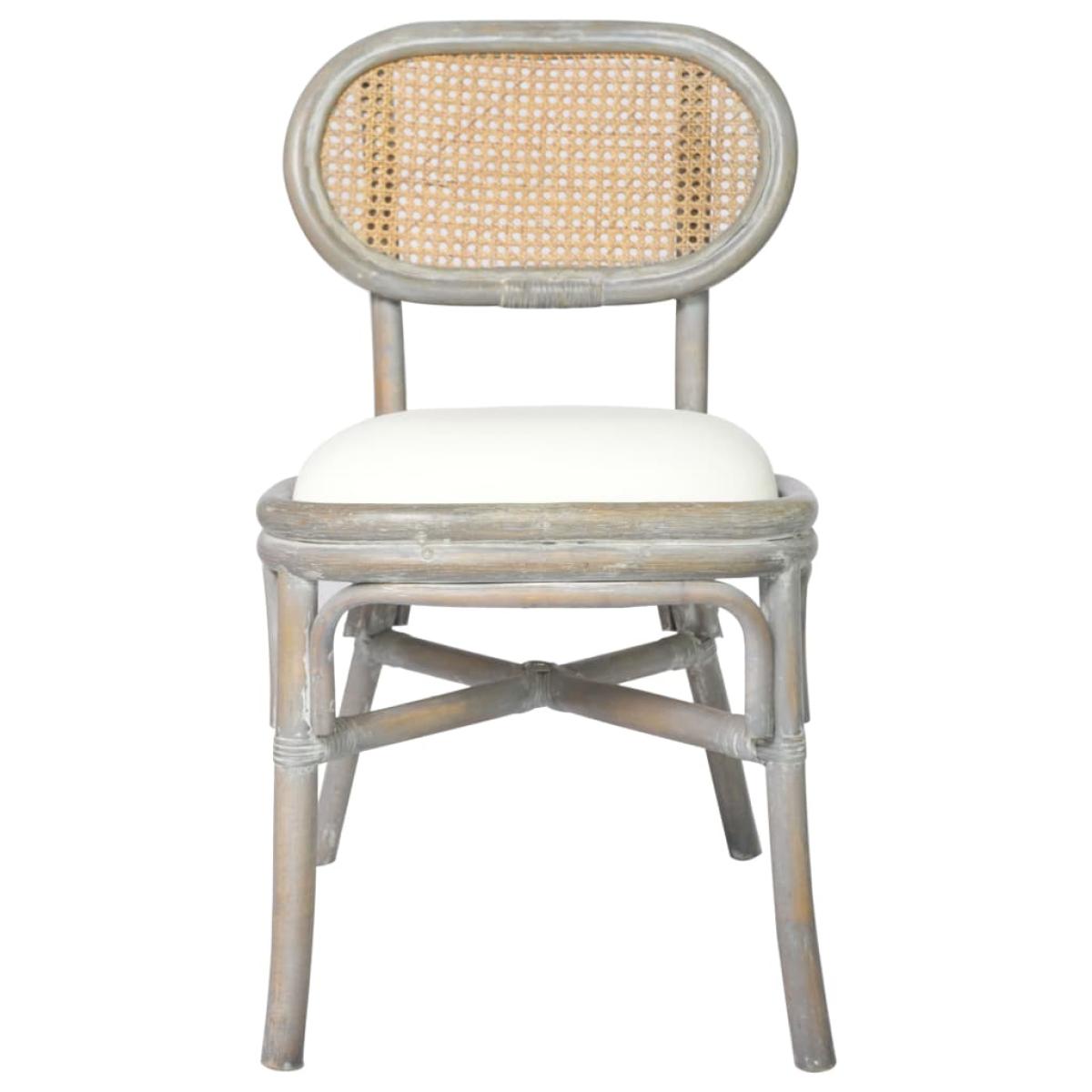 Sillas de comedor 2 unidades lino gris 